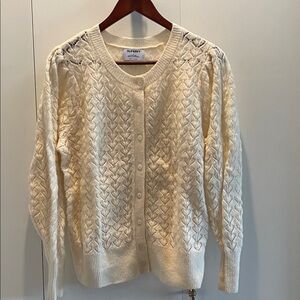 Old Navy Women's Ivory Cardigan Sweater